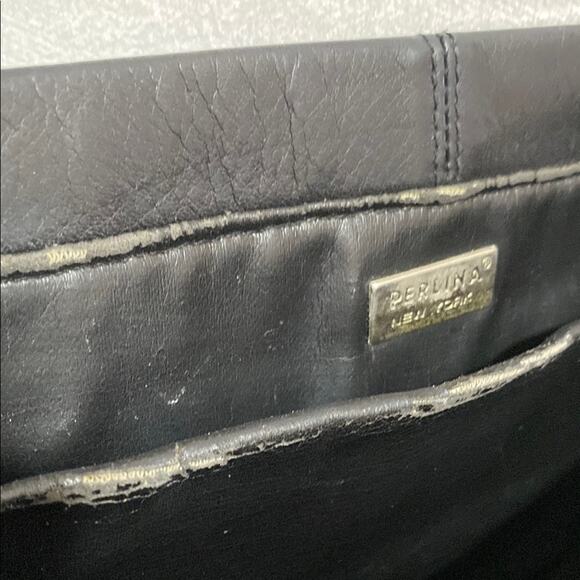 Perlina Black Messenger Bag with Flap-Over Design Adjustable Strap - Picture 4 of 13